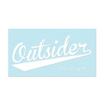 #OUTSIDER - 11" White Decal - Hat Mount for GoPro