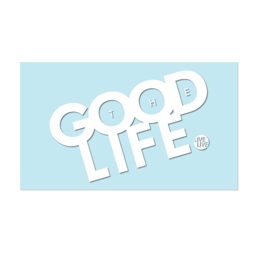#THEGOODLIFE - 6" White Decal - Hat Mount for GoPro